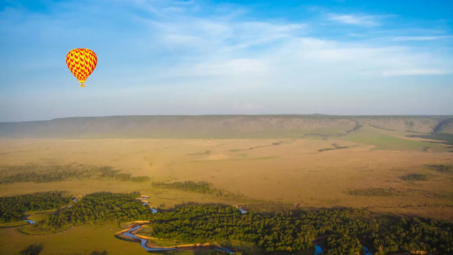 Masai Mara hot air balloon Kenya itinerary